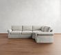 PB Comfort Roll Arm Slipcovered 3-Piece Wedge Sleeper Sectional (121")