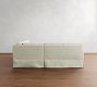 York Roll Arm Deep Seat Slipcovered 3-Piece Sectional (99")