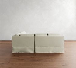 York Slope Arm Deep Seat Slipcovered 3-Piece L-Shaped Sectional (98")