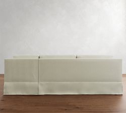York Square Arm Slipcovered Chaise Sectional (84"&ndash;114")