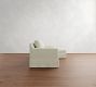 York Square Arm Slipcovered Chaise Sleeper Sectional (99")