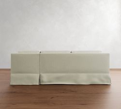 York Square Arm Deep Seat Slipcovered Chaise Sectional (84"&ndash;115")