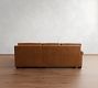 York Roll Arm Leather 3-Piece Sectional (96")