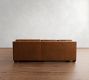 York Square Arm Deep Seat Leather 3-Piece L-Shaped Sectional (100")