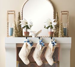 Lit Gold Glitter Cone Trees