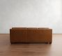 York Square Arm Leather 3-Piece L-Shaped Sectional (94")
