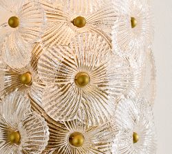 Nicolette Glass Floral Sconce (15")