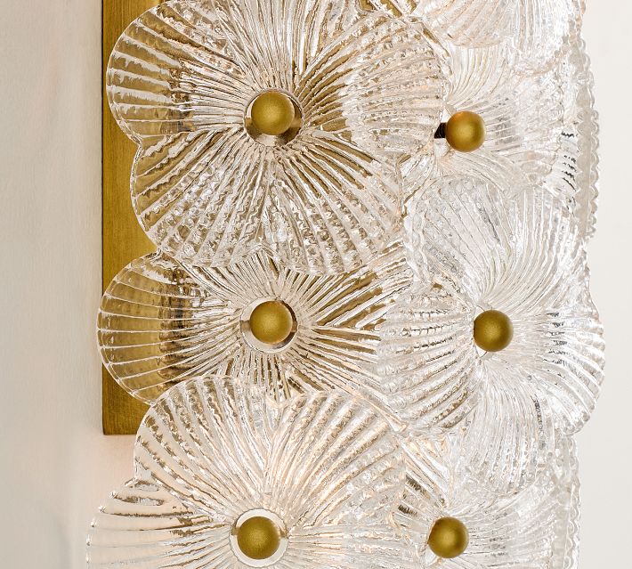 Nicolette Glass Floral Sconce (15