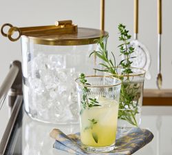 Etched Gold Rim Tumblers - Set of 4