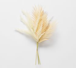 Faux  Pampas and Golden Palm Leaf Bundle