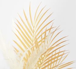 Faux  Pampas and Golden Palm Leaf Bundle