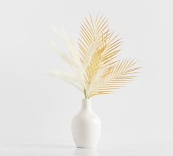 Faux  Pampas and Golden Palm Leaf Bundle