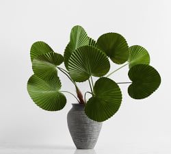 Faux Fanned Palm Tree Branch