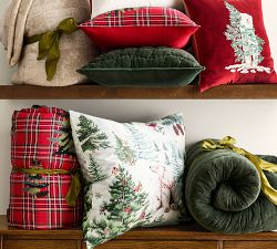 Elliot Tree Embroidered Plaid Duvet Cover