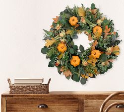 Dried Pumpkin Patch Wreath