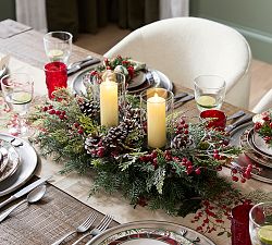 Faux Frosted Pine Centerpiece