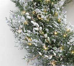 Faux Pine and Pussywillow Wreath &amp; Garland