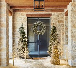 Faux Pine and Pussywillow Wreath &amp; Garland