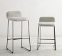 Zoe Upholstered Metal Stool