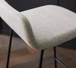 Open Box: Zoe Upholstered Metal Stool