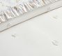 LoveShackFancy White Embellished Rosette Duvet Cover