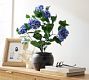 Faux Potted Blue Hydrangea