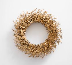 LoveShackFancy Gilded Eucalyptus Wreath &amp; Garland