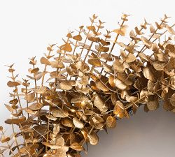 LoveShackFancy Gilded Eucalyptus Wreath &amp; Garland