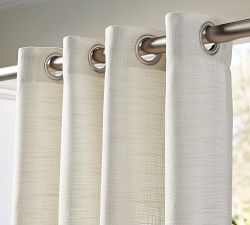 Outdoor Performance Slub Weave Curtain