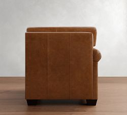 Build Your Own York Roll Arm Leather Sectional