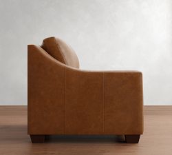 Build Your Own York Slope Arm Leather Sectional