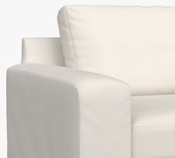 Big Sur Slipcovered Swivel Outdoor Lounge Chair