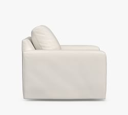 Big Sur Slipcovered Swivel Outdoor Lounge Chair