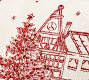 Snowy Village Embroidered Pillow Cover