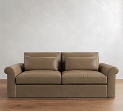Westwood Roll Arm Deep Seat Leather Sleeper Sofa  (64"&ndash;95")