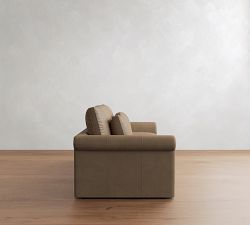 Westwood Roll Arm Deep Seat Leather Sleeper Sofa  (64"&ndash;95")