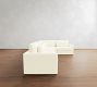 Westwood Slim Arm Deep Seat Slipcovered 3-Piece Wedge Sleeper Sectional (129")