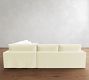 Westwood Slim Arm Deep Seat Slipcovered 3-Piece Wedge Sleeper Sectional (129")