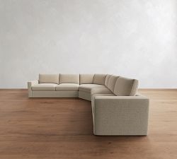 Westwood Square Arm 3-Piece L-Shaped Wedge Sectional (128"&ndash;138")