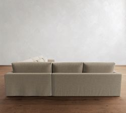 Westwood Square Arm 3-Piece L-Shaped Wedge Sleeper Sectional (127")