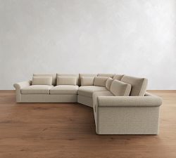 Westwood Roll Arm Deep Seat 3-Piece Wedge Sectional (131"&ndash;146")