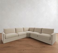 Westwood Slim Arm 3-Piece L-Shaped Wedge Sleeper Sectional (124")