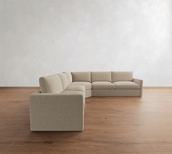 Westwood Slim Arm 3-Piece L-Shaped Wedge Sleeper Sectional (124")