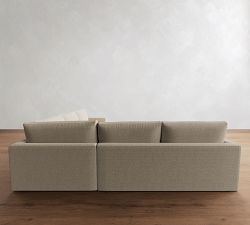 Westwood Slim Arm 3-Piece L-Shaped Wedge Sleeper Sectional (124")