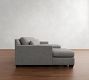 York Square Arm Deep Seat Double Chaise Sectional (107"&ndash;127")