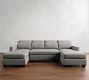 York Square Arm Deep Seat Double Chaise Sectional (107"&ndash;127")
