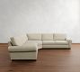 Turner Roll Arm 3-Piece L-Shaped Wedge Sectional (113"&ndash;117")