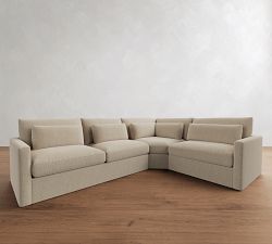 Westwood Slim Arm Deep Seat 3-Piece Wedge Sleeper Sectional (129")