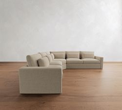 Westwood Square Arm Deep Seat 3-Piece L-Shaped Wedge Sleeper Sectional (132")