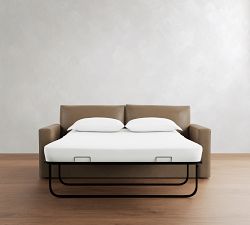 Westwood Square Arm Leather Sleeper Sofa (58"&ndash;89")